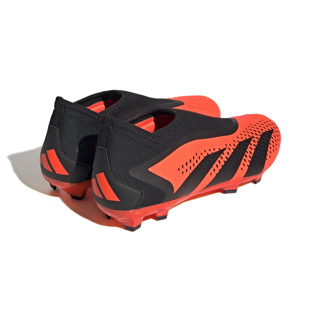 adidas Predator Accuracy3 Laceless FG Firm Ground Soccer Cleats Solar Orange Black Black
