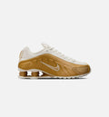 Shox R4 Womens Running Shoe Soft Pearl Metallic Gold