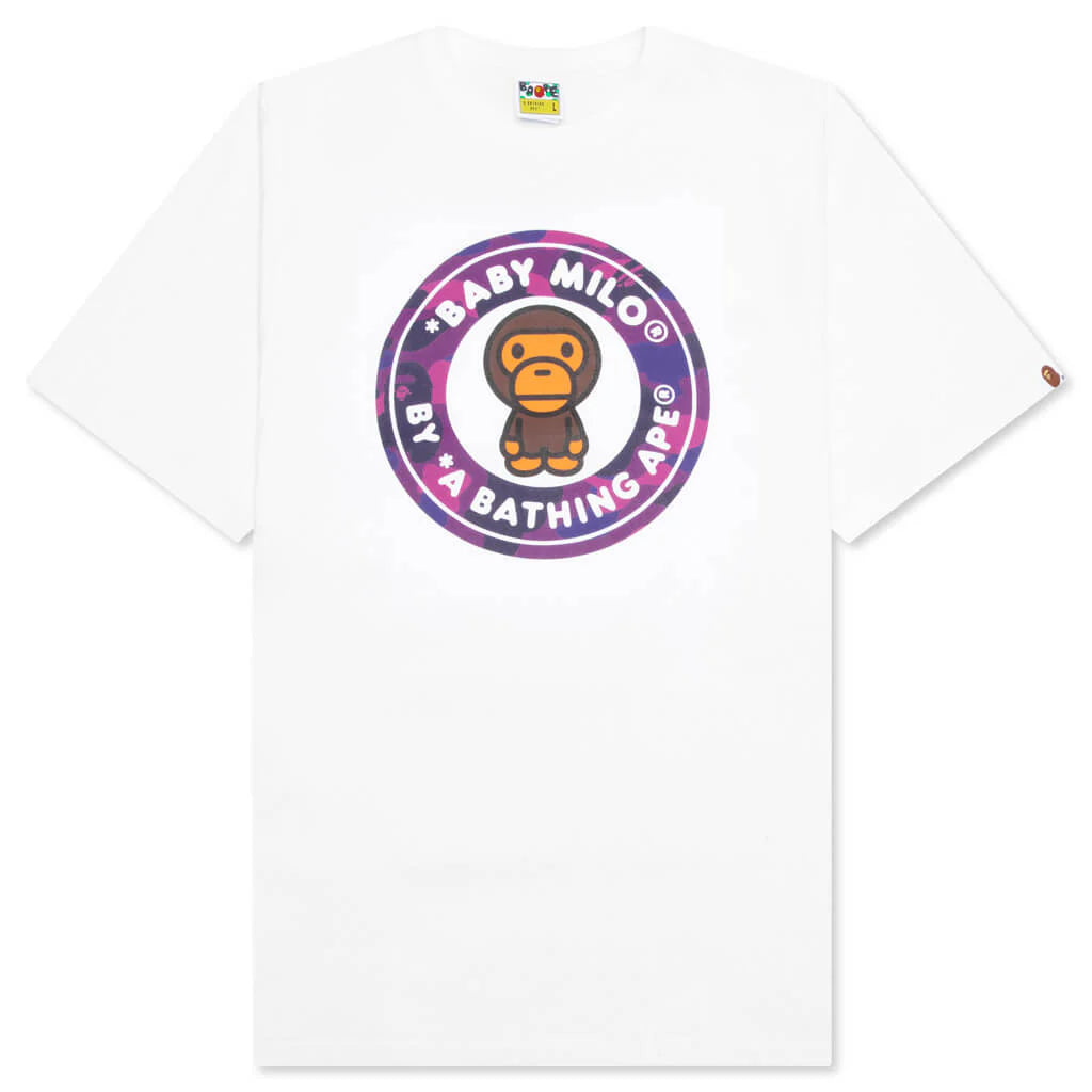 Color Camo Milo Busy Works Tee White Purple