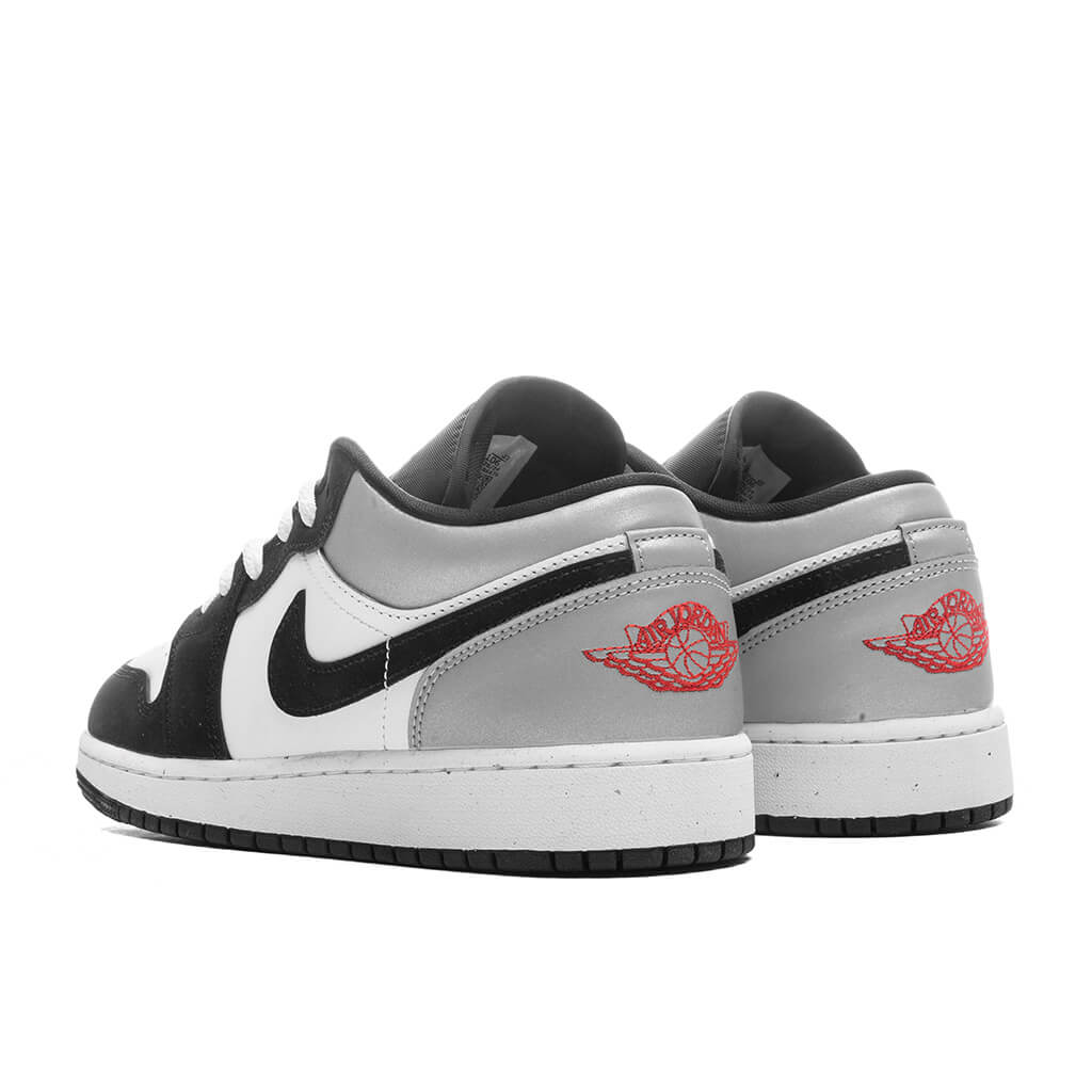 Air Jordan 1 Low SE GS White Fire Red Black Matte Silver