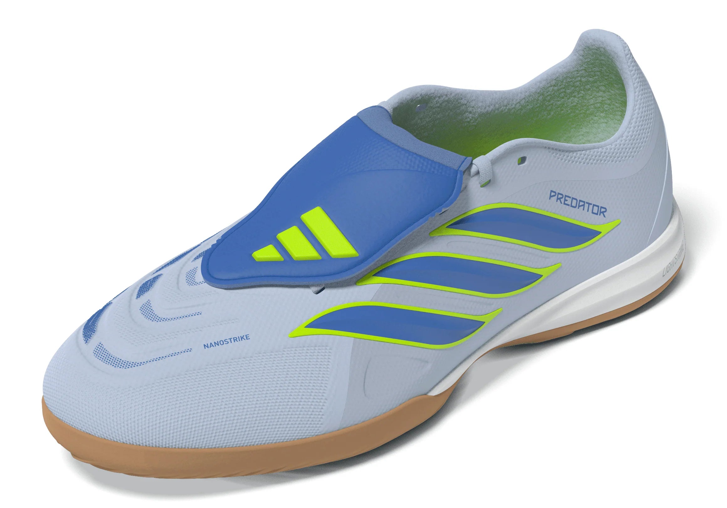 adidas Predator League Fold Over Tongue IN Indoor Mens Soccer Shoes Sky Blue Yellow