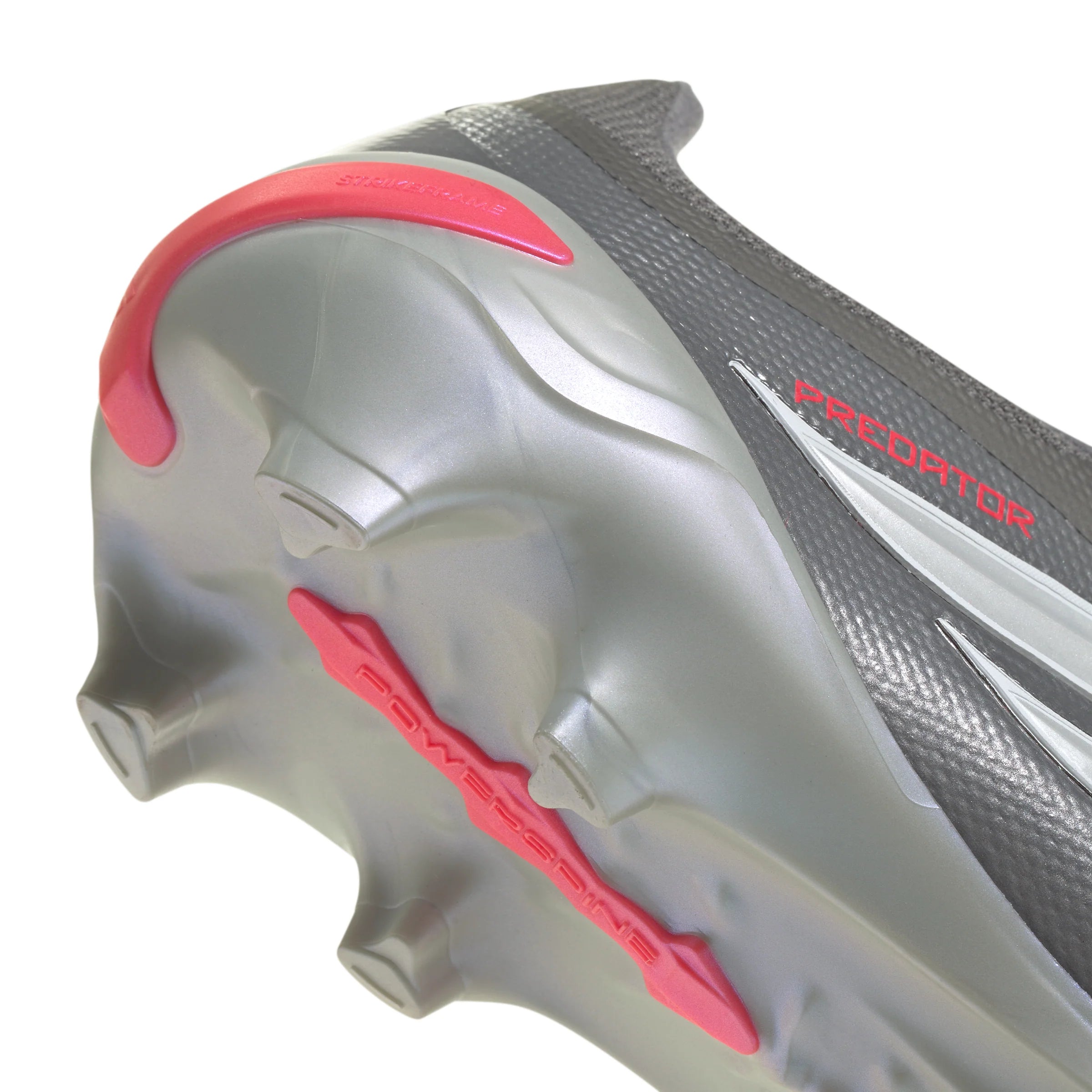adidas Predator League Fold Over Tongue FG Mens Soccer Cleats Grey Red