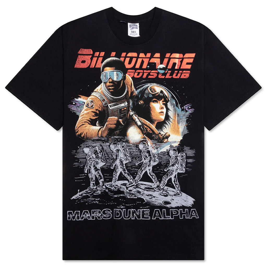 Space Runner S S Knit Oversized Fit Shirt Black