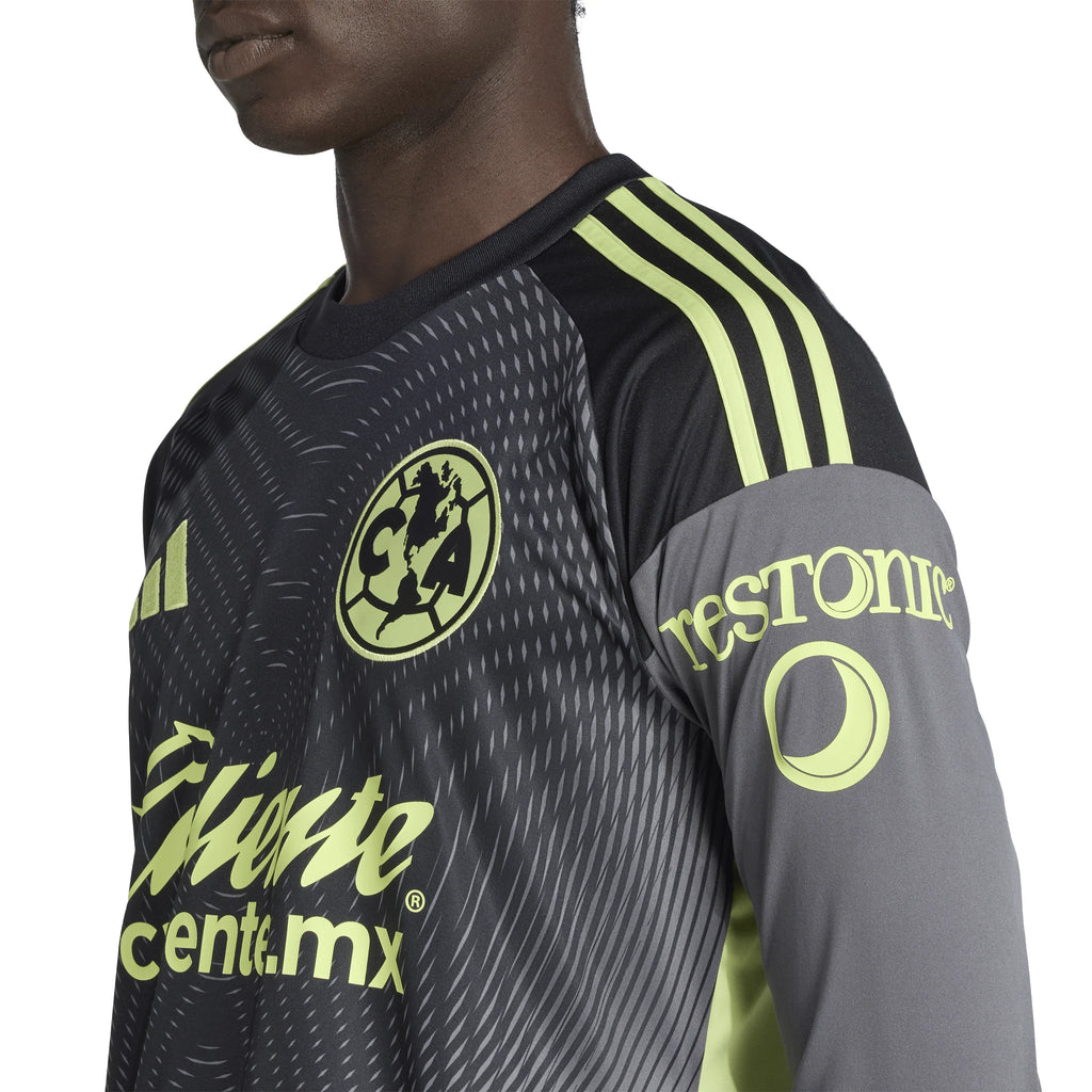 adidas Club América Long Sleeve Mens Goalkeeper Jersey 25 26 Grey