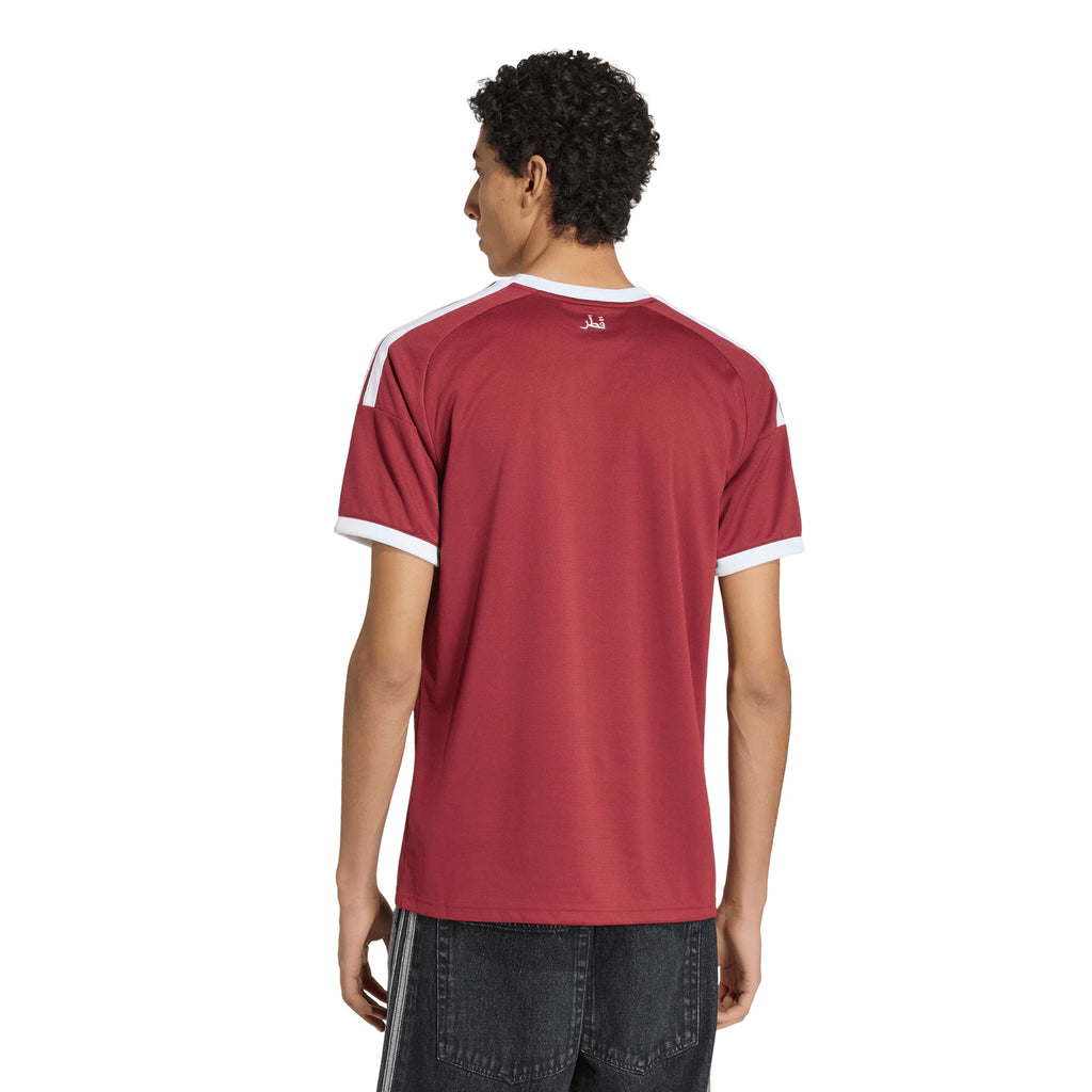 adidas Qatar Home Mens Soccer Jersey 2026 Maroon