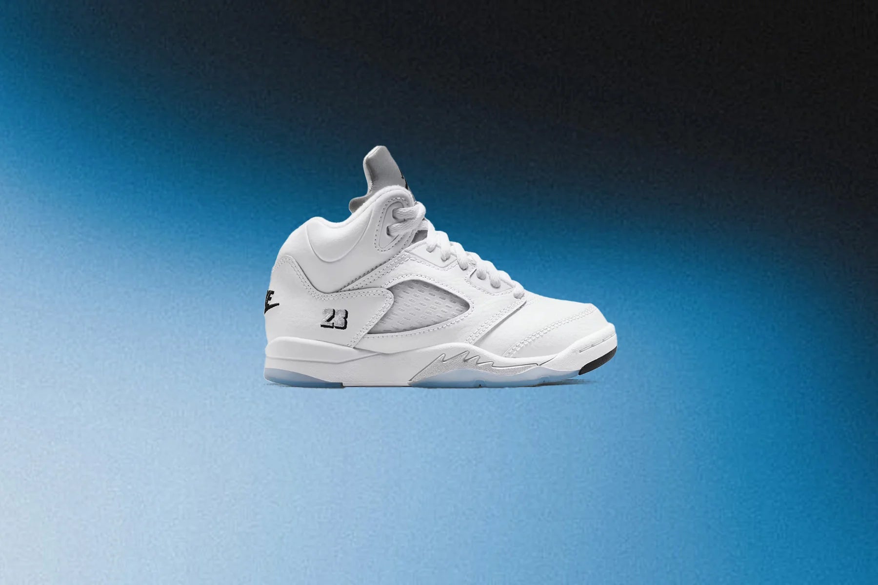 Air Jordan 5 Retro White Metallic PS White Black Metallic Silver