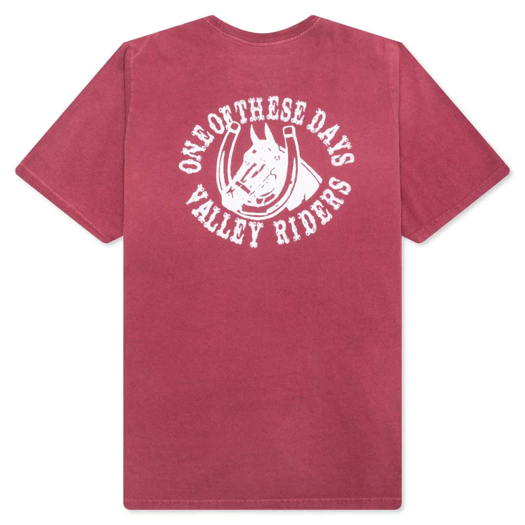 Valley Riders Tee Burgundy