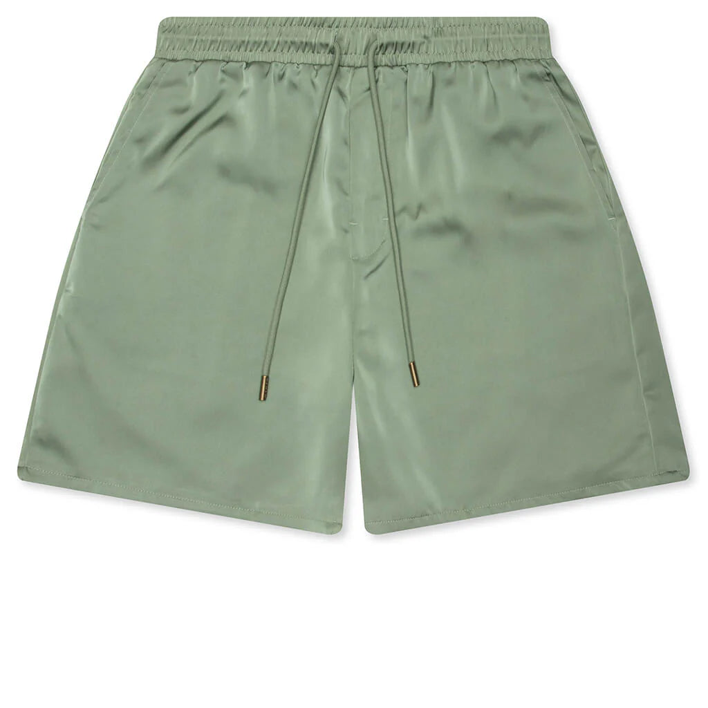 Satin Drawcord 7 Shorts Sage
