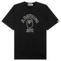 Rhinestone College Relaxed Fit Tee Black