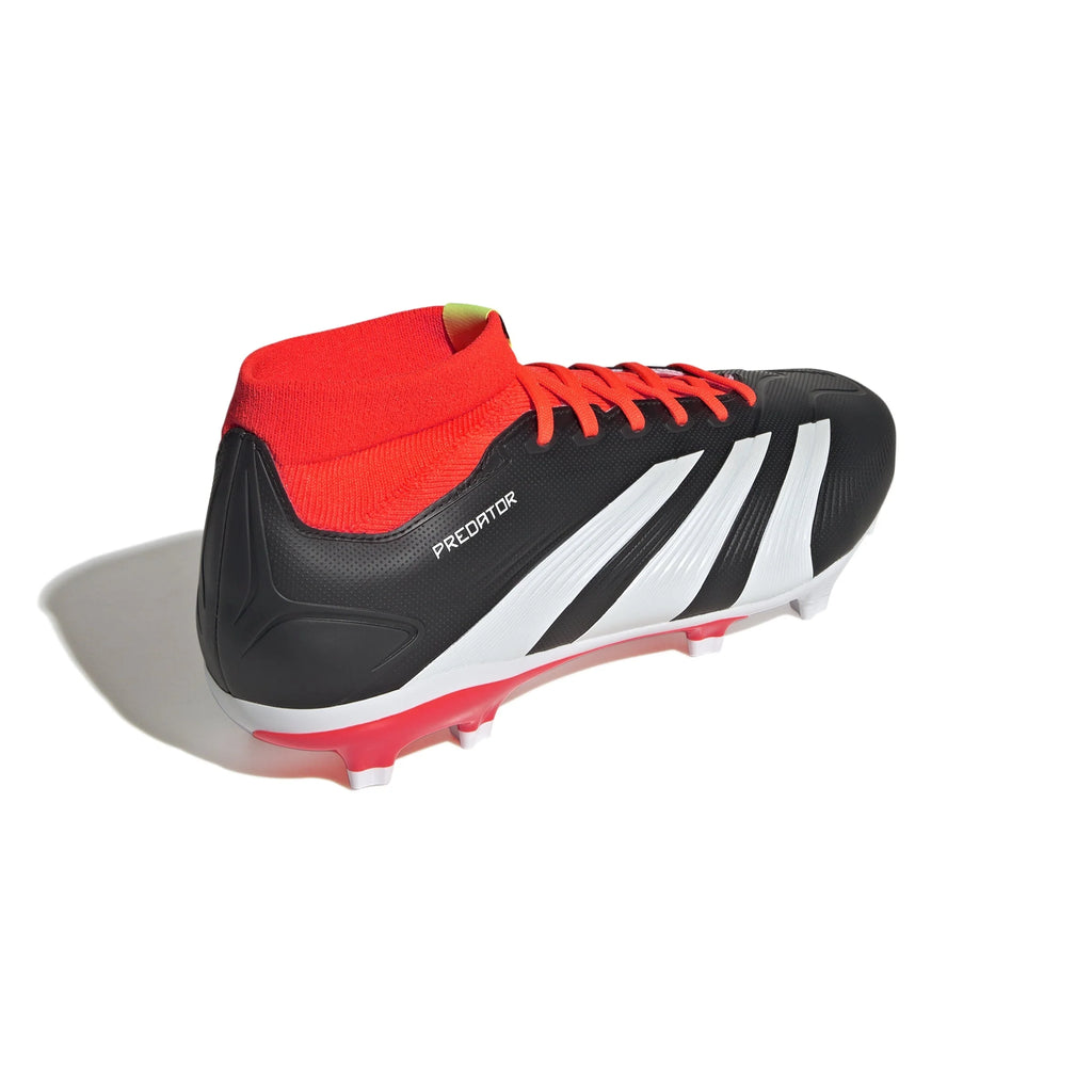 adidas Predator League Sock FG Firm Ground Soccer Cleats Core Black White Red