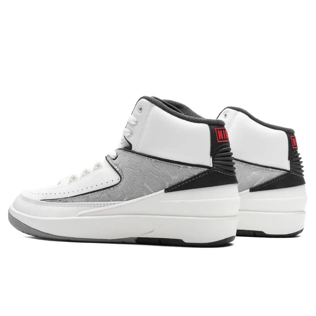 Air Jordan 2 Retro Python White Fire Red Cement Grey