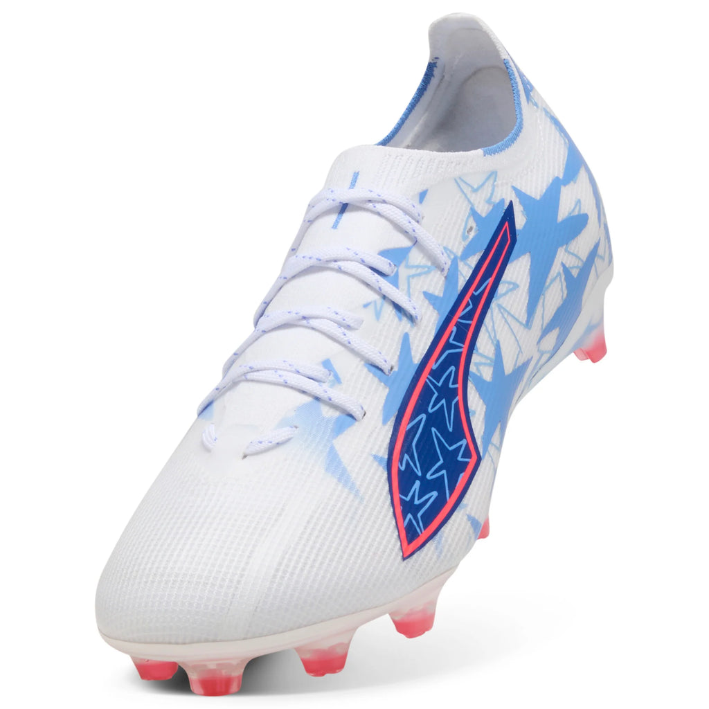 PUMA Ultra 6 Match KidSuper X CP FG AG Firm Ground Artificial Ground Mens Soccer Cleats White Pink Blue