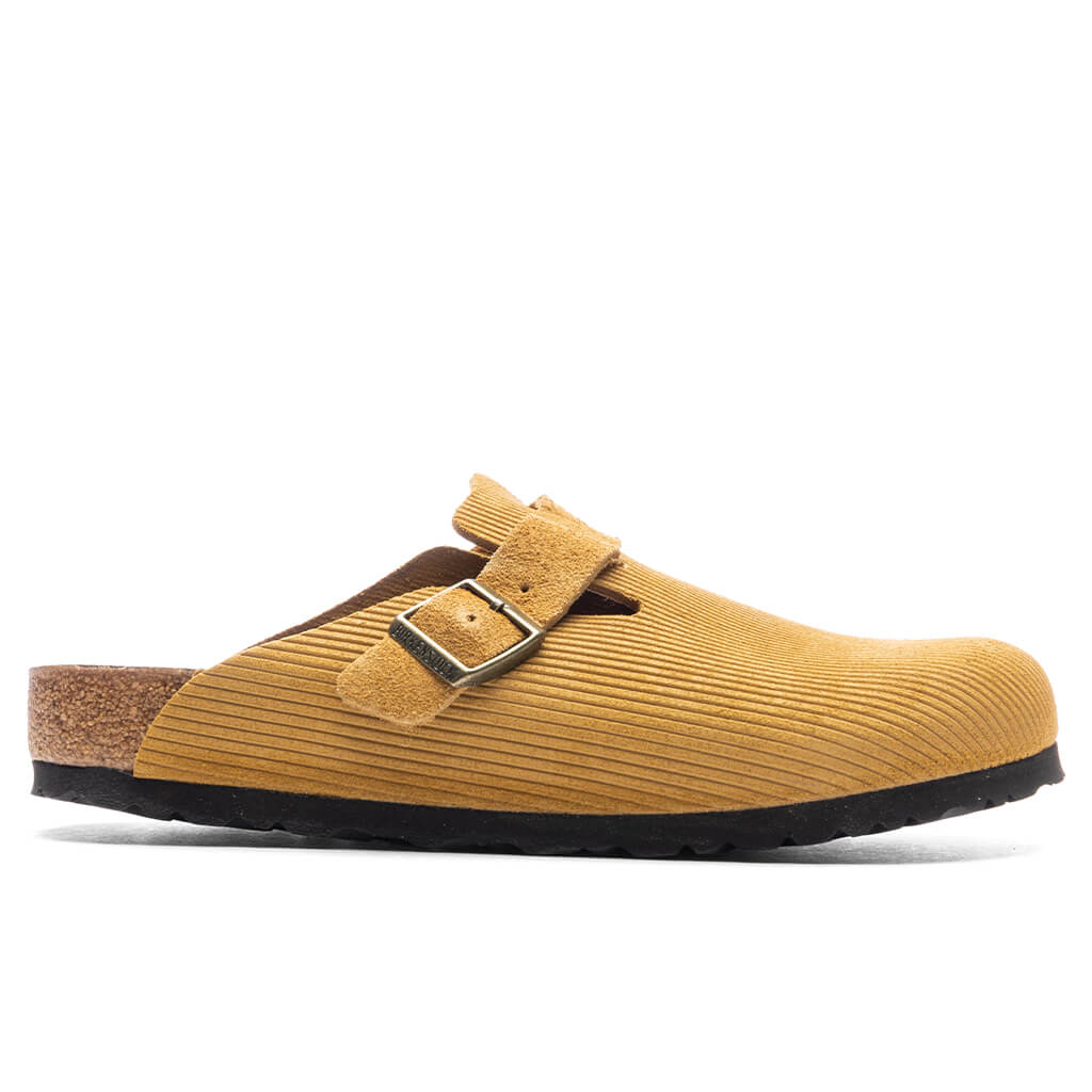 Wide Boston Suede Embossed Cork Brown