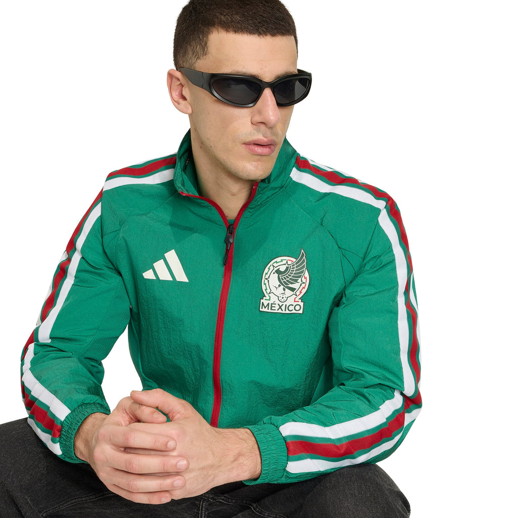 adidas Mexico Home Anthem Mens Soccer Jacket Green White