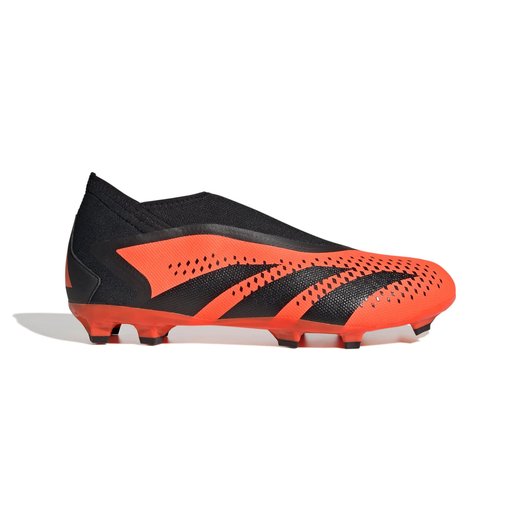 adidas Predator Accuracy3 Laceless FG Firm Ground Soccer Cleats Solar Orange Black Black