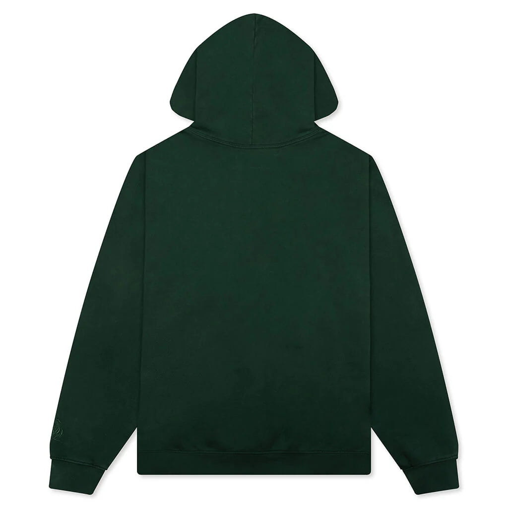 Driftin Back Hooded Sweatshirt Hard Washed Forest Green