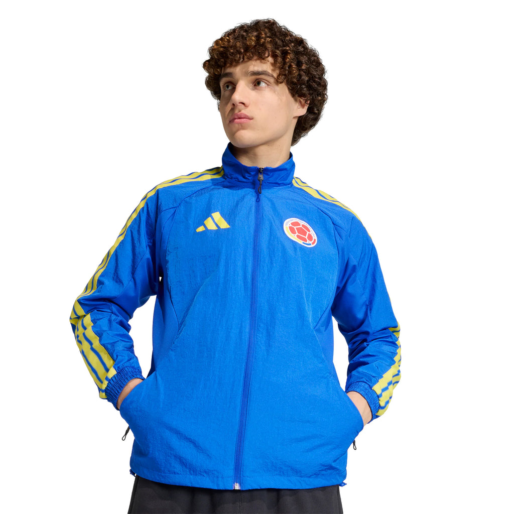 adidas Colombia Home Anthem Mens Soccer Jacket Blue