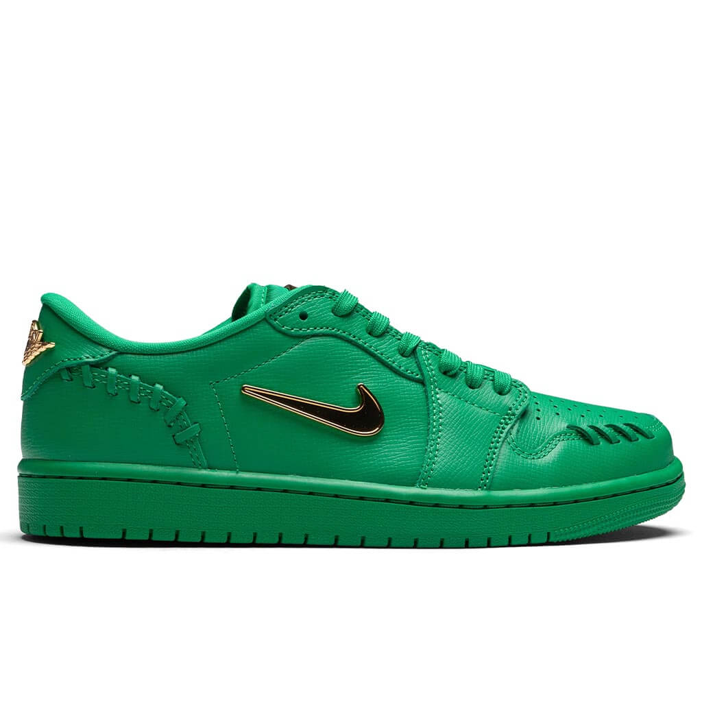 Womens Jordan 1 Low Method of Make Lucky Green Metallic Gold