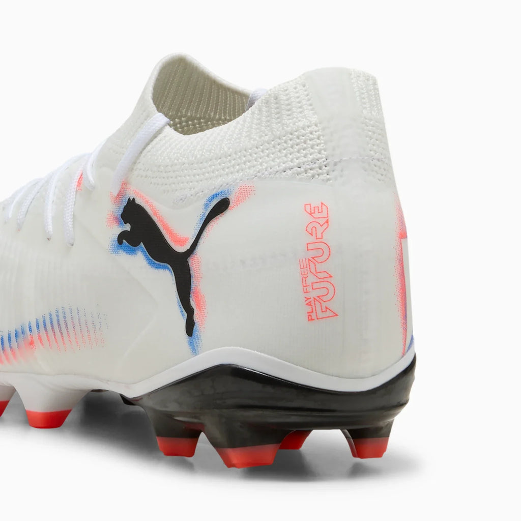 PUMA Future 8 Match FG AG Firm Multi Ground Soccer Cleats White Black Glowing Red