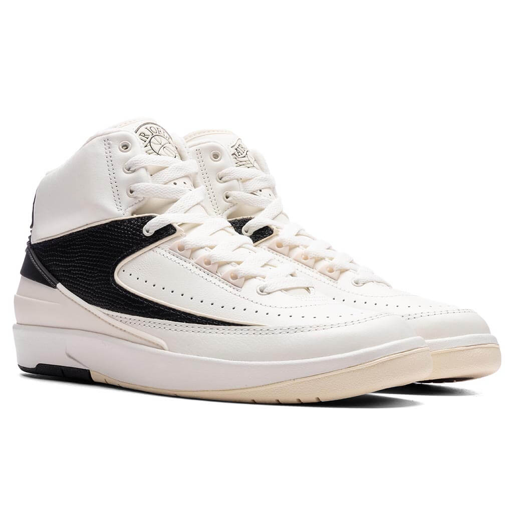 Womens Air Jordan 2 Retro Sail Coconut Milk Black