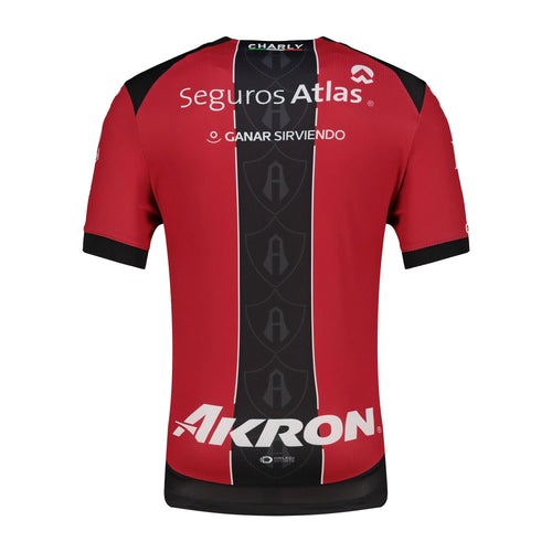 Charly Mens Atlas Home Soccer Jersey 2025 Red Black