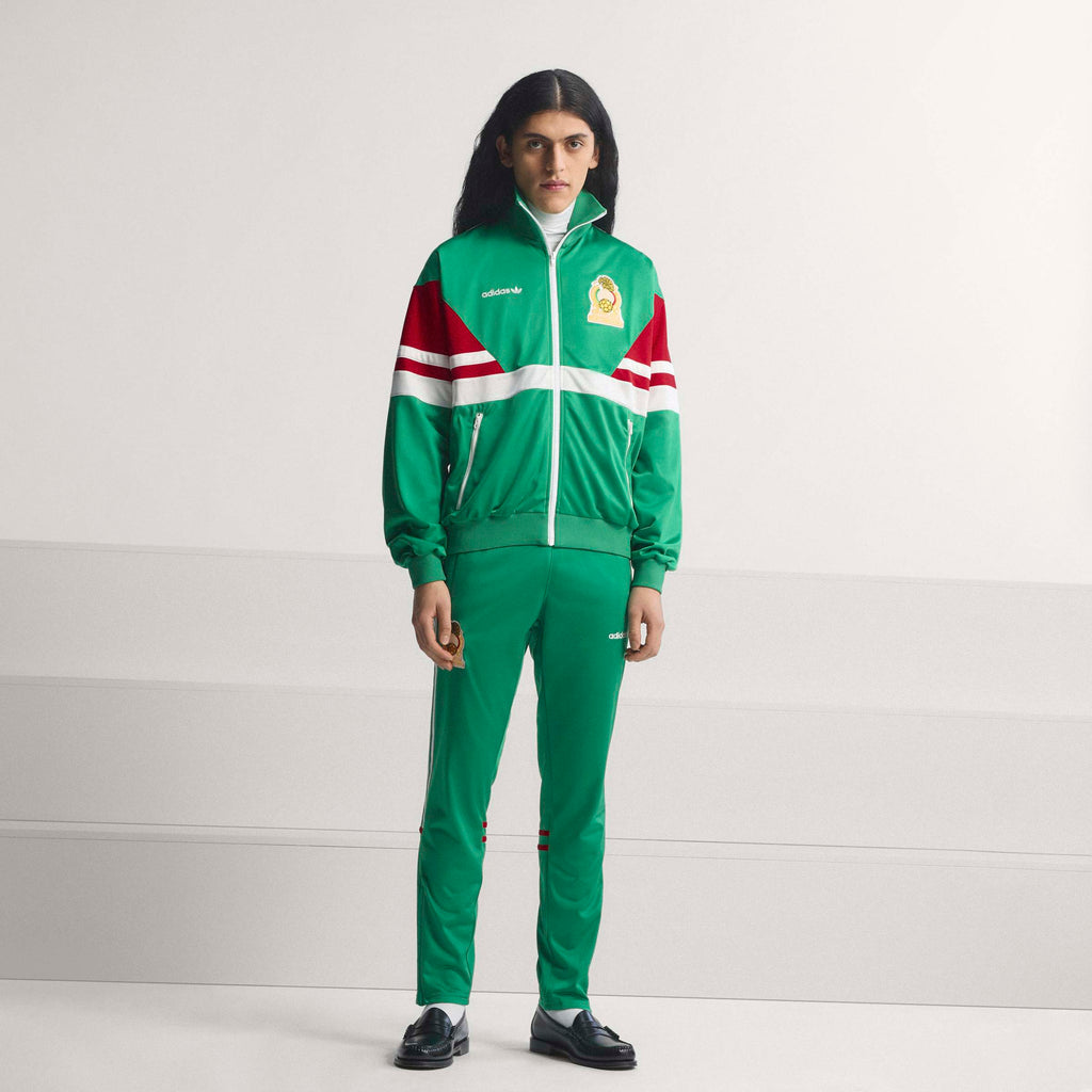 adidas Mexico Mens Soccer Track Top 1986 Green