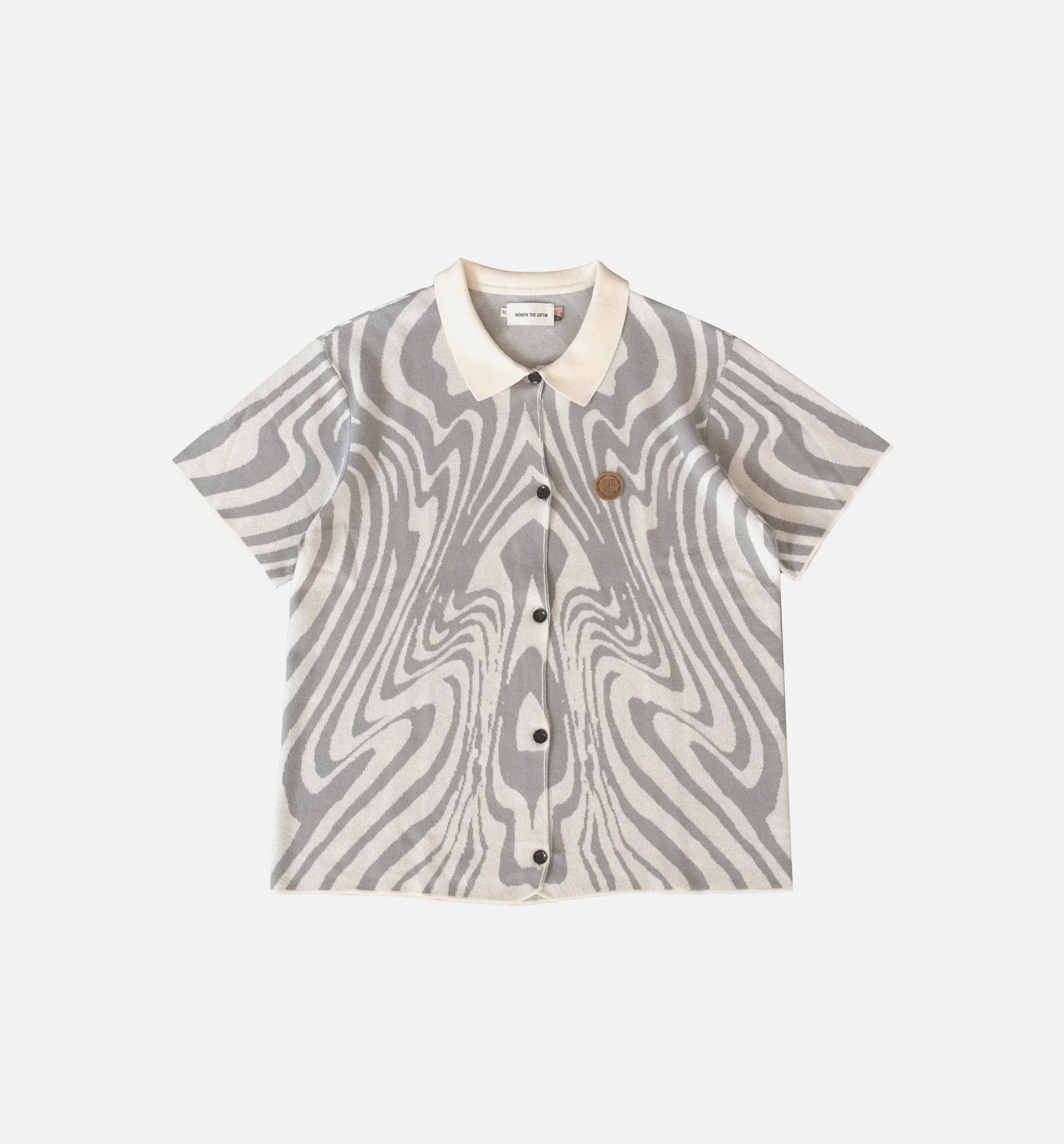 Dazed Button Up Mens Shirt Bone Beige