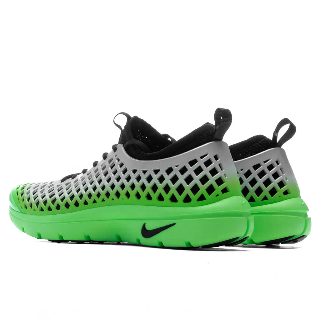 Womens Rejuven8 Run SP Metallic Silver Black Voltage Green
