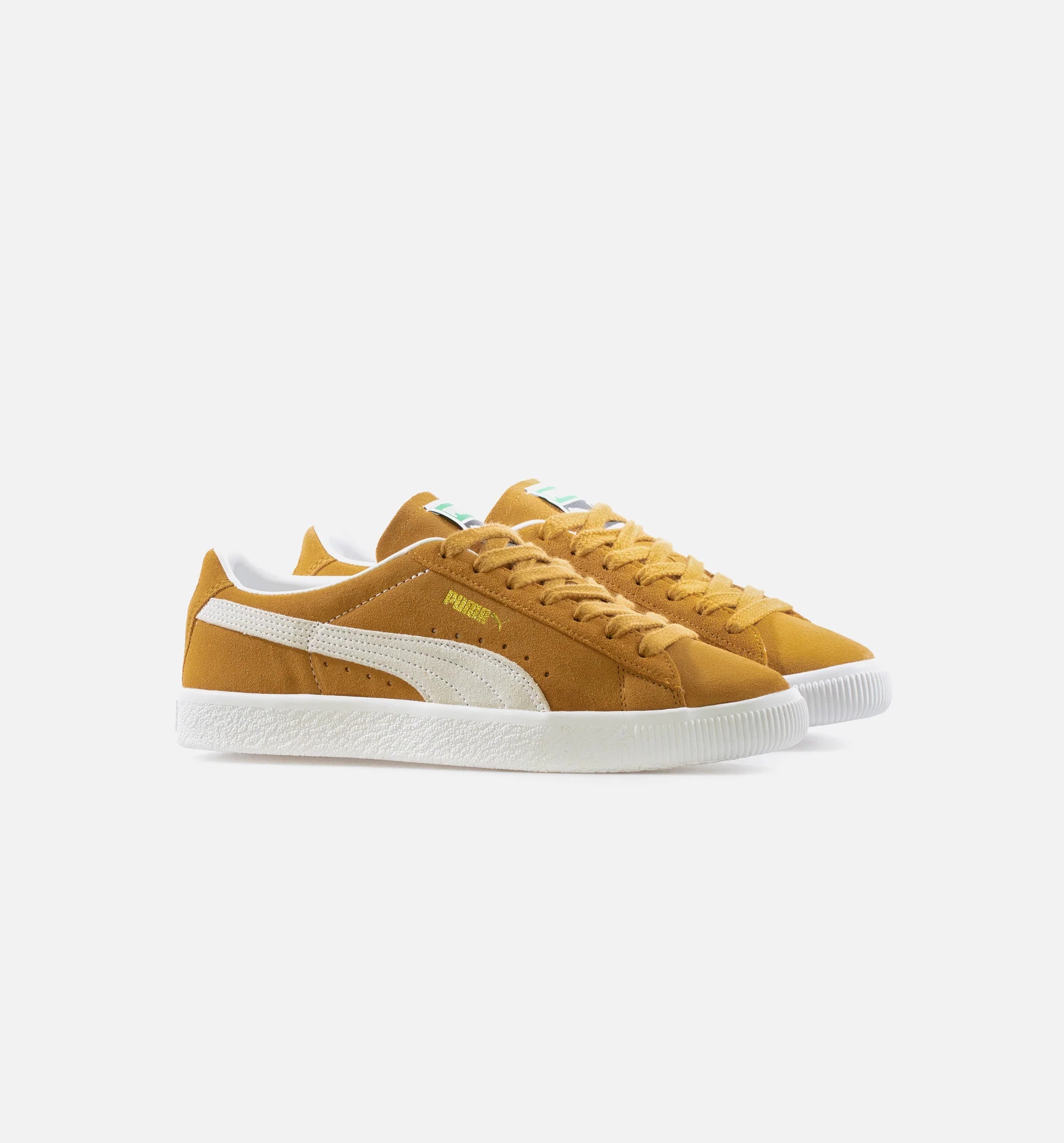 Suede Vintage Mens Lifestyle Shoe Yellow White