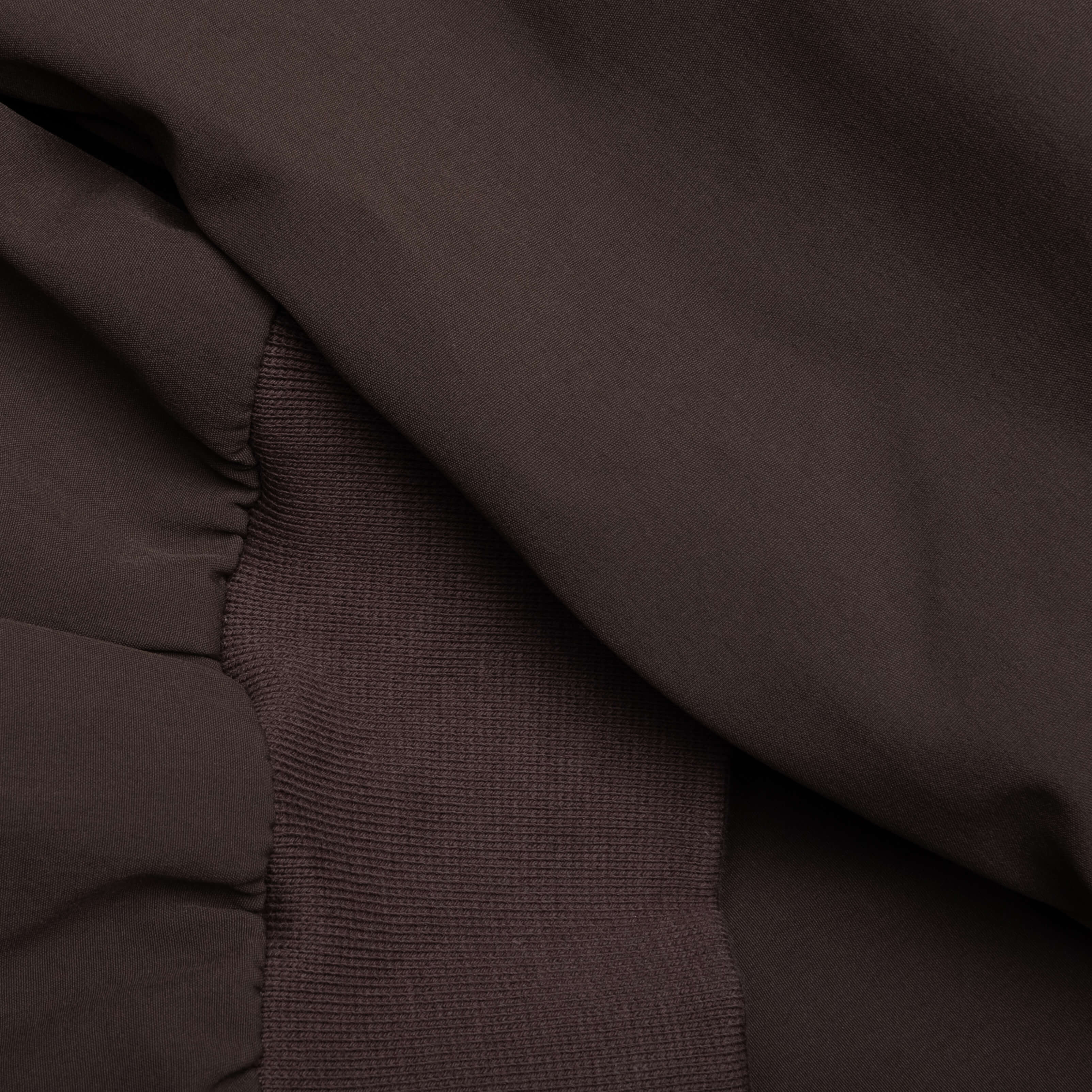 Bonded Nylon Bomber Jacket Brown