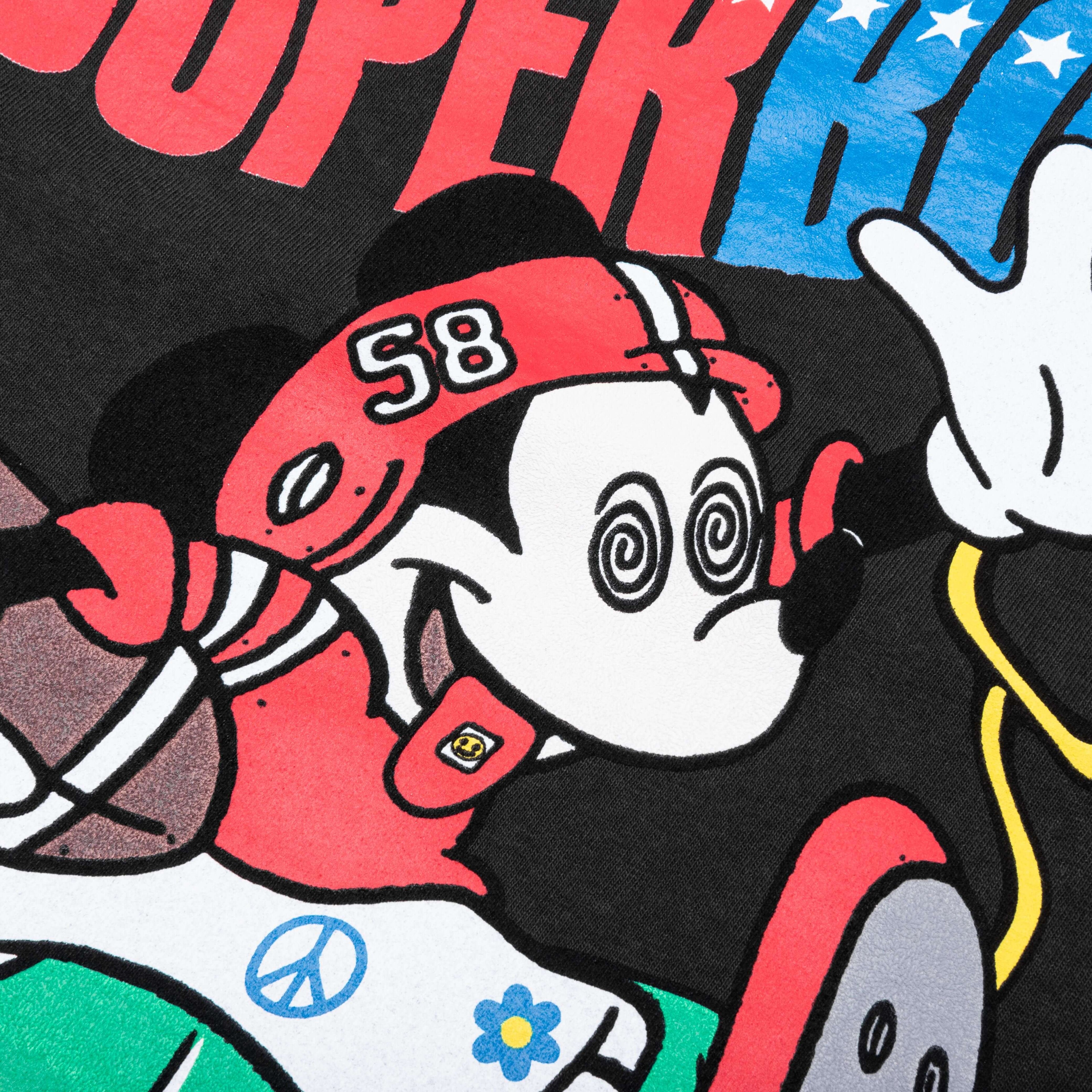 Feature x CRTFD Psychedelic Super Bowl T Shirt Black
