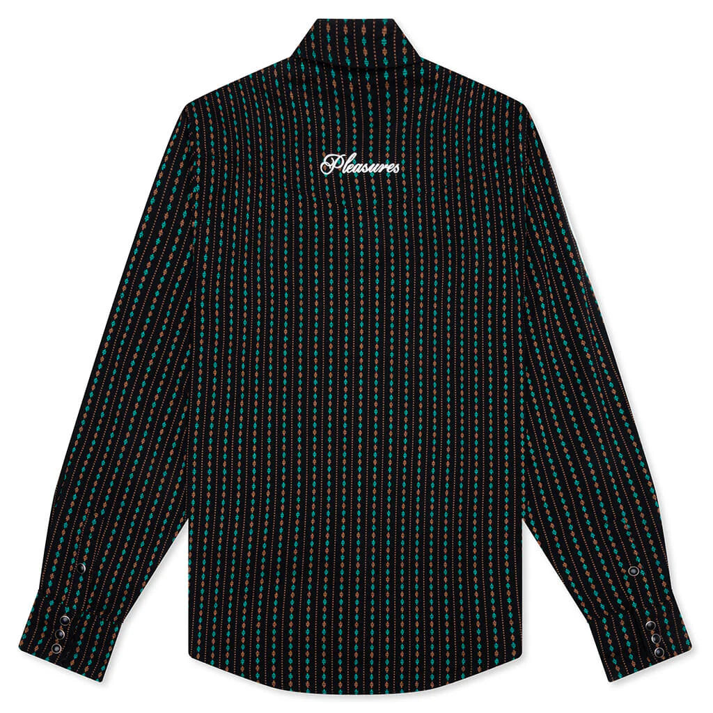 Tribute Western Button Up Black