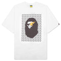 STA Houndstooth Ape Head Tee White Brown