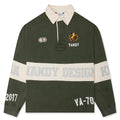 Vintage Washed L S Rugby Green