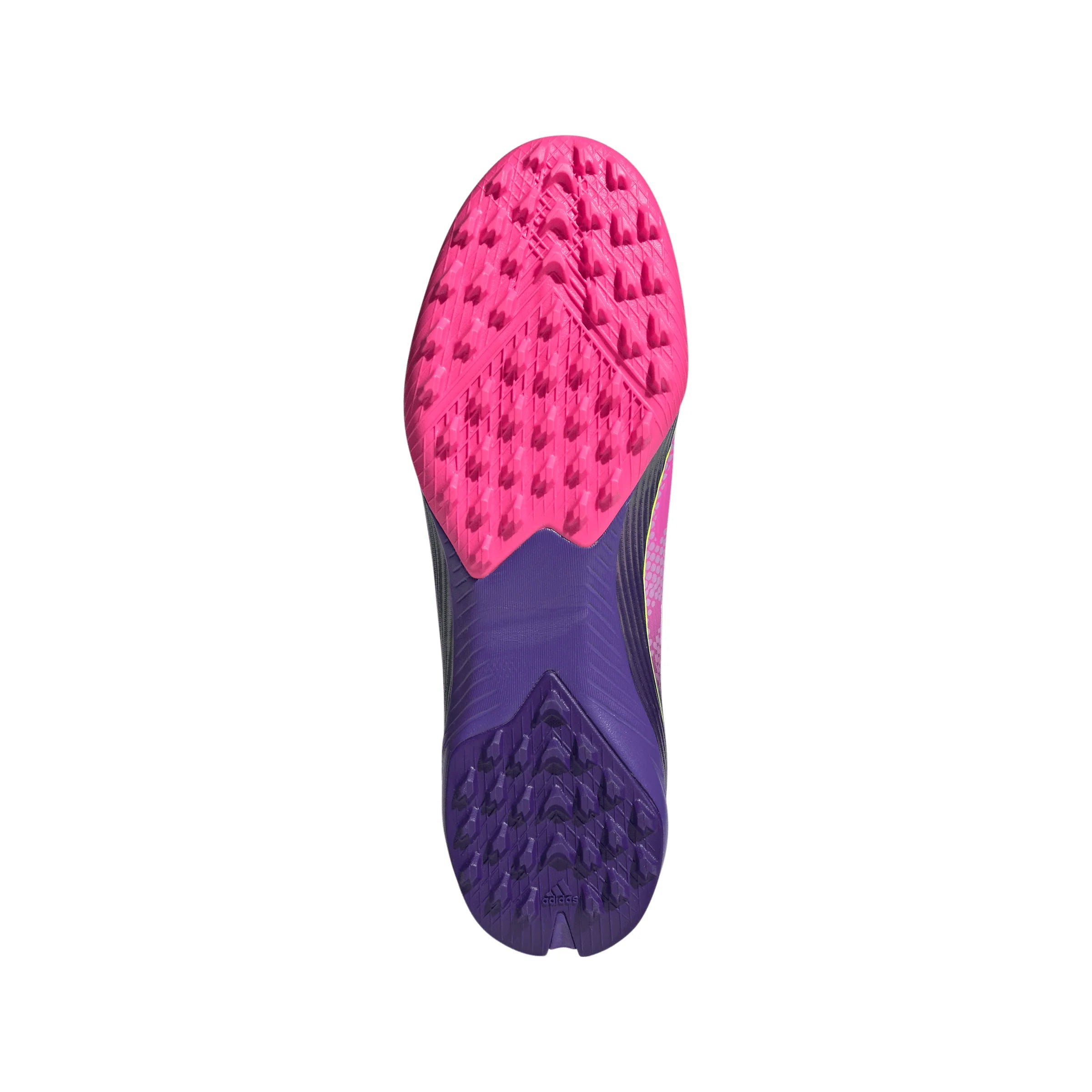 adidas F50 League LY Laceless TF Mens Soccer Cleats Purple White Lemon