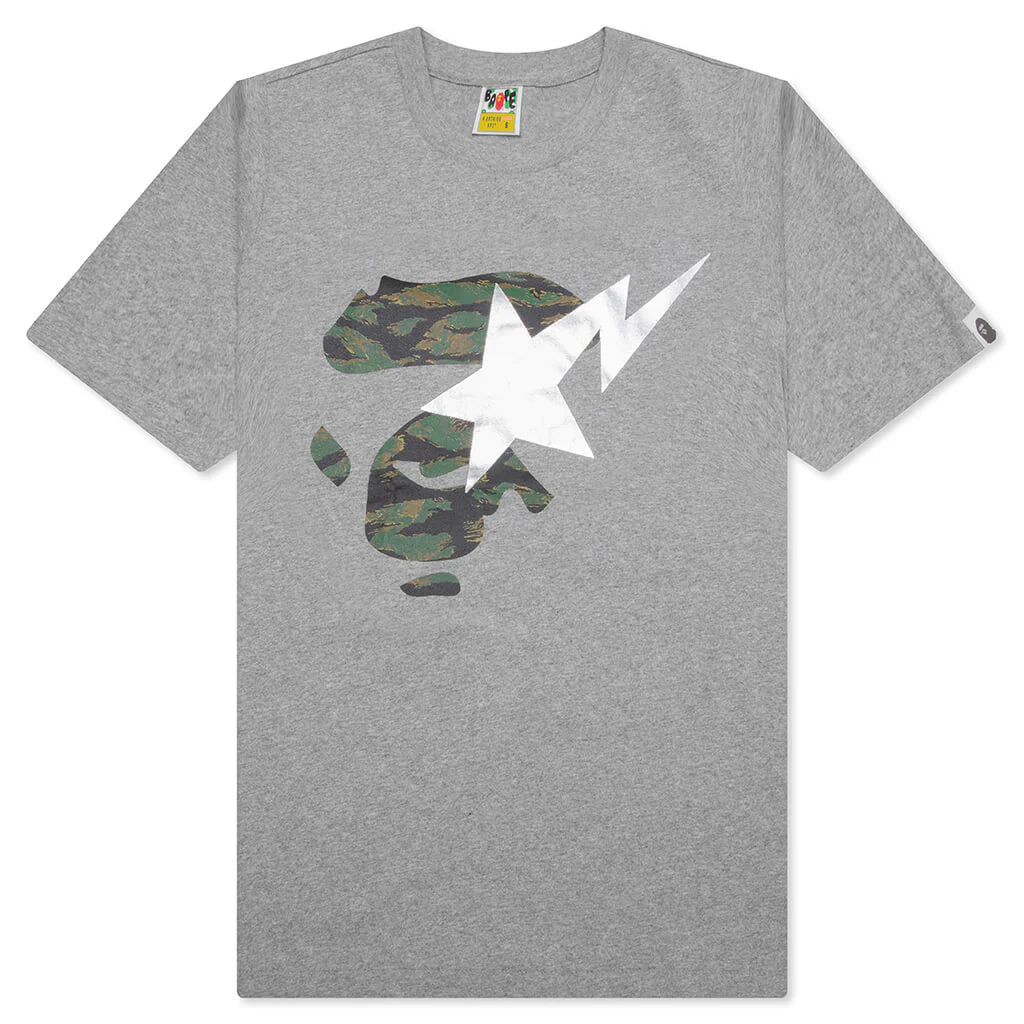 Womens Ape on Bapesta Tee Grey Green