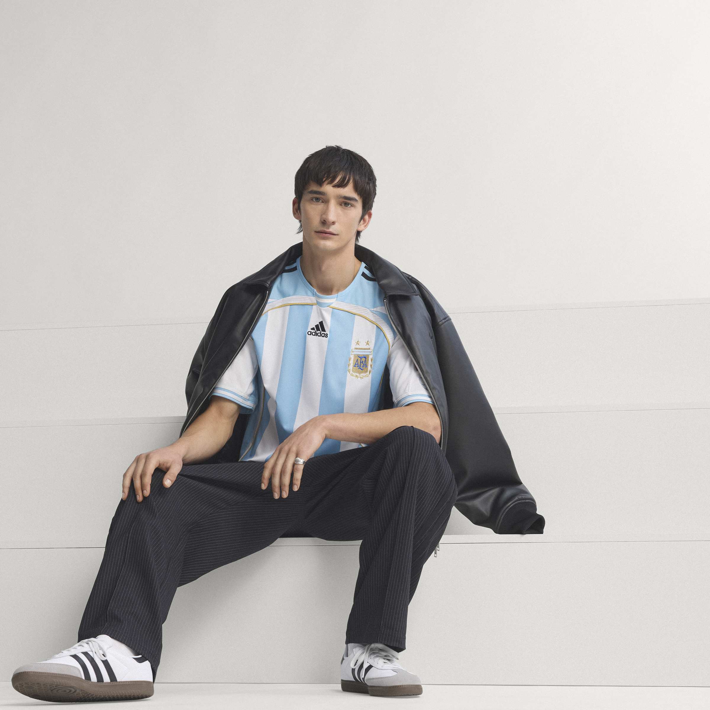 adidas Argentina Home Mens Soccer Jersey 2006 White Blue