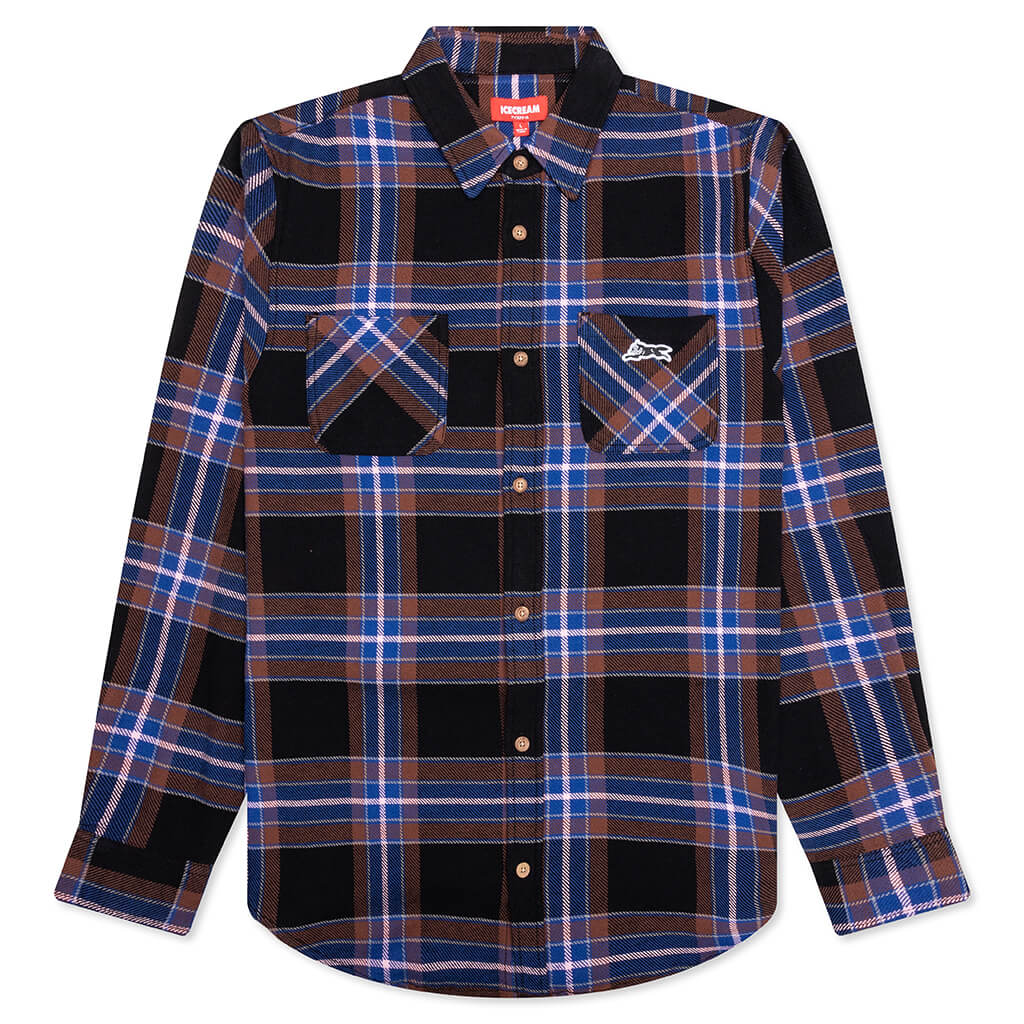 Big Drip L S Woven Plaid