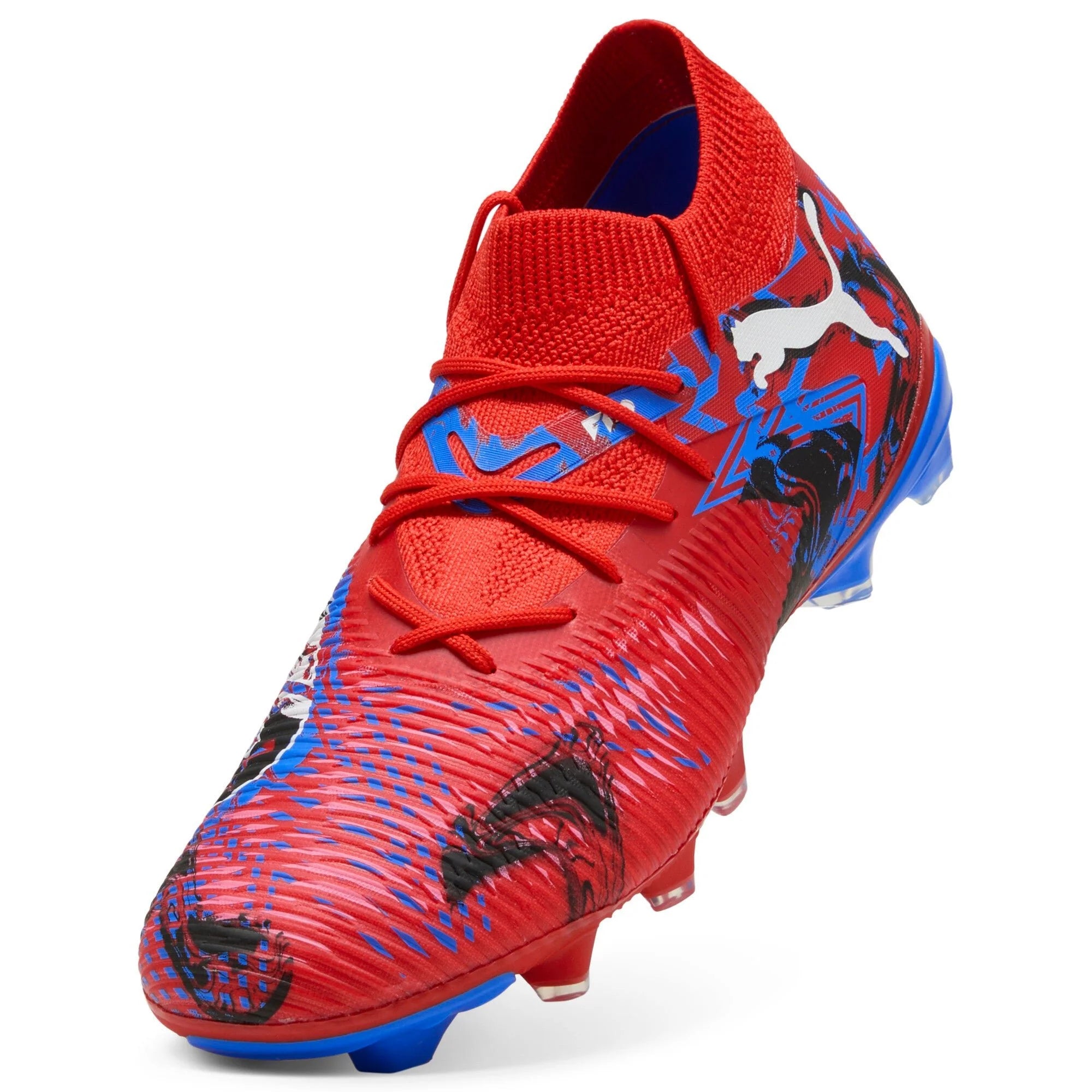 PUMA Future 8 Match Play Makers FG AG Mens Soccer Cleats Red Black Blue
