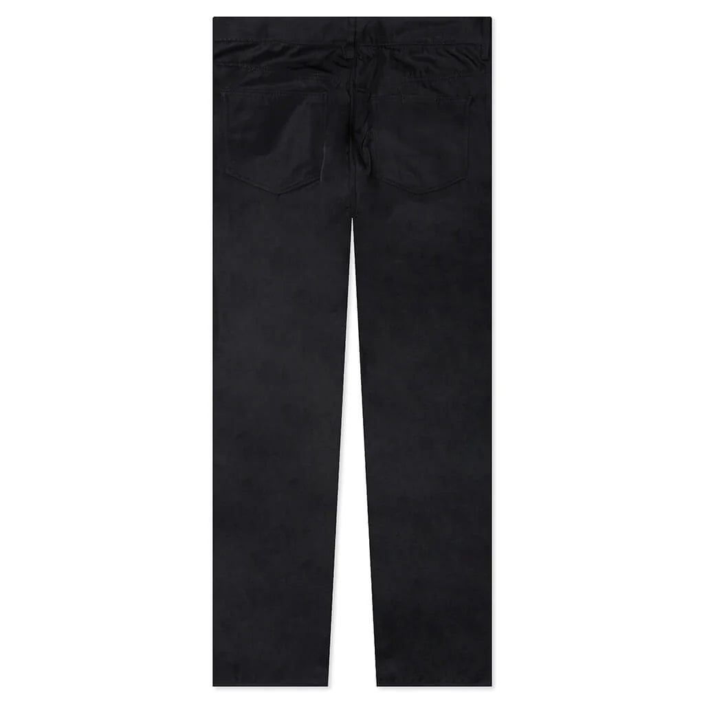 Textured Nylon 5 Pocket Pant Black