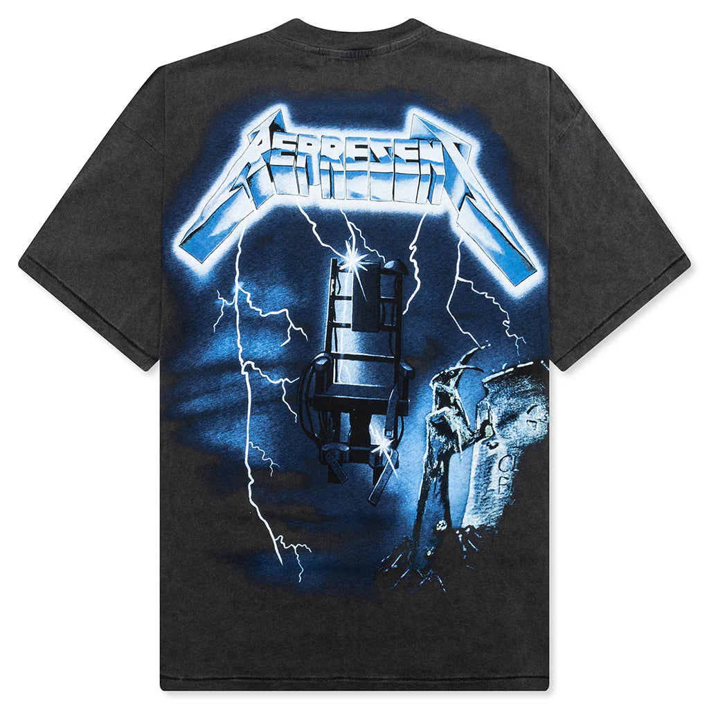 Metallica Ride The Lightning S S T Shirt Vintage Grey