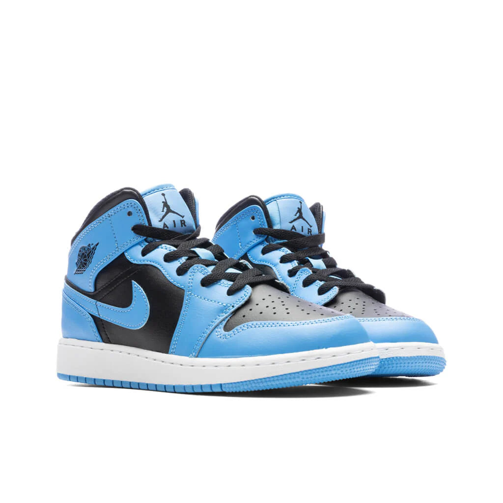 Air Jordan 1 Mid GS University Blue Black White