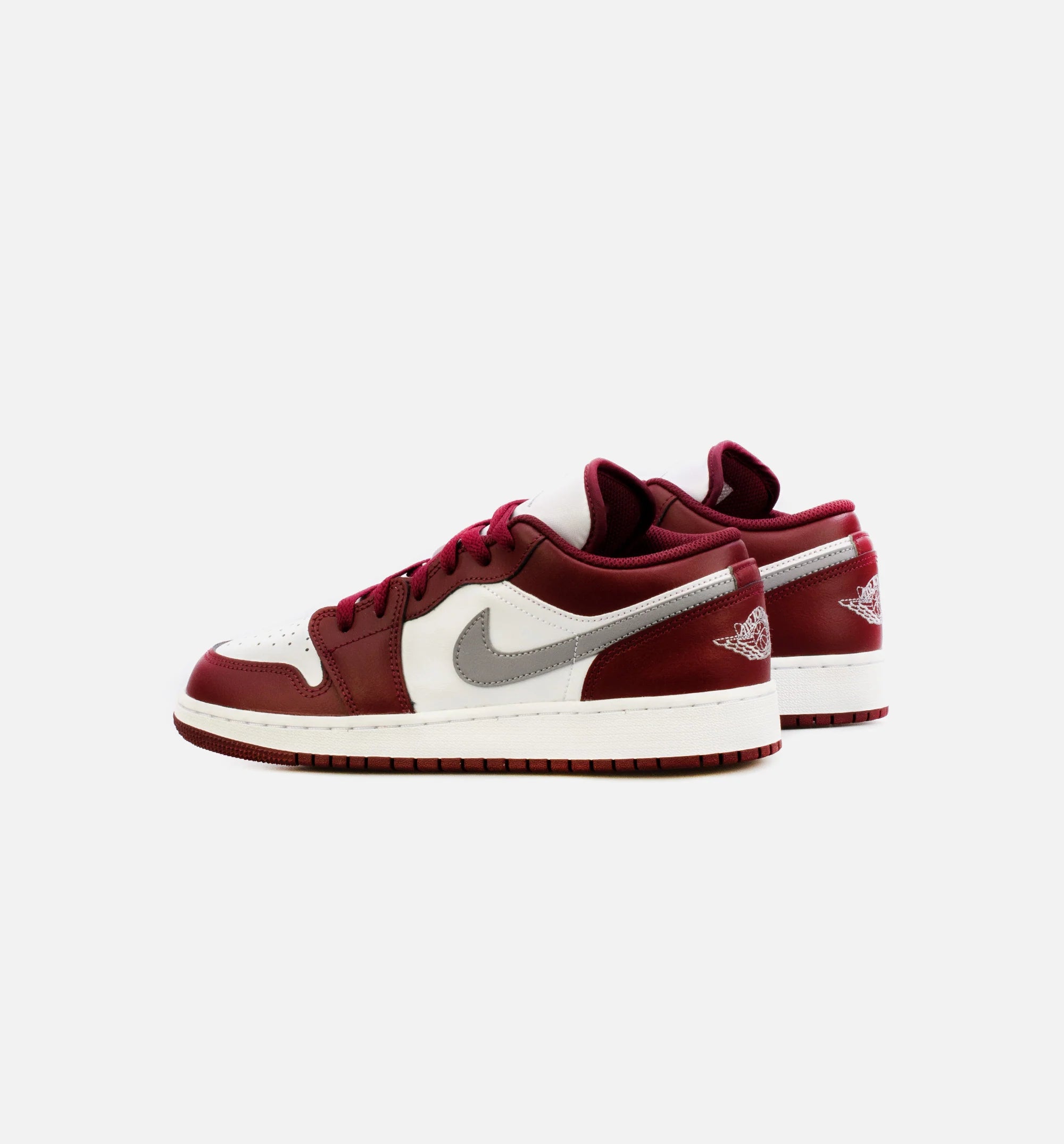Air Jordan 1 Low Cherrywood Red Cement Grey Grade School Lifestyle Shoe Cherrywood Red Cement Grey