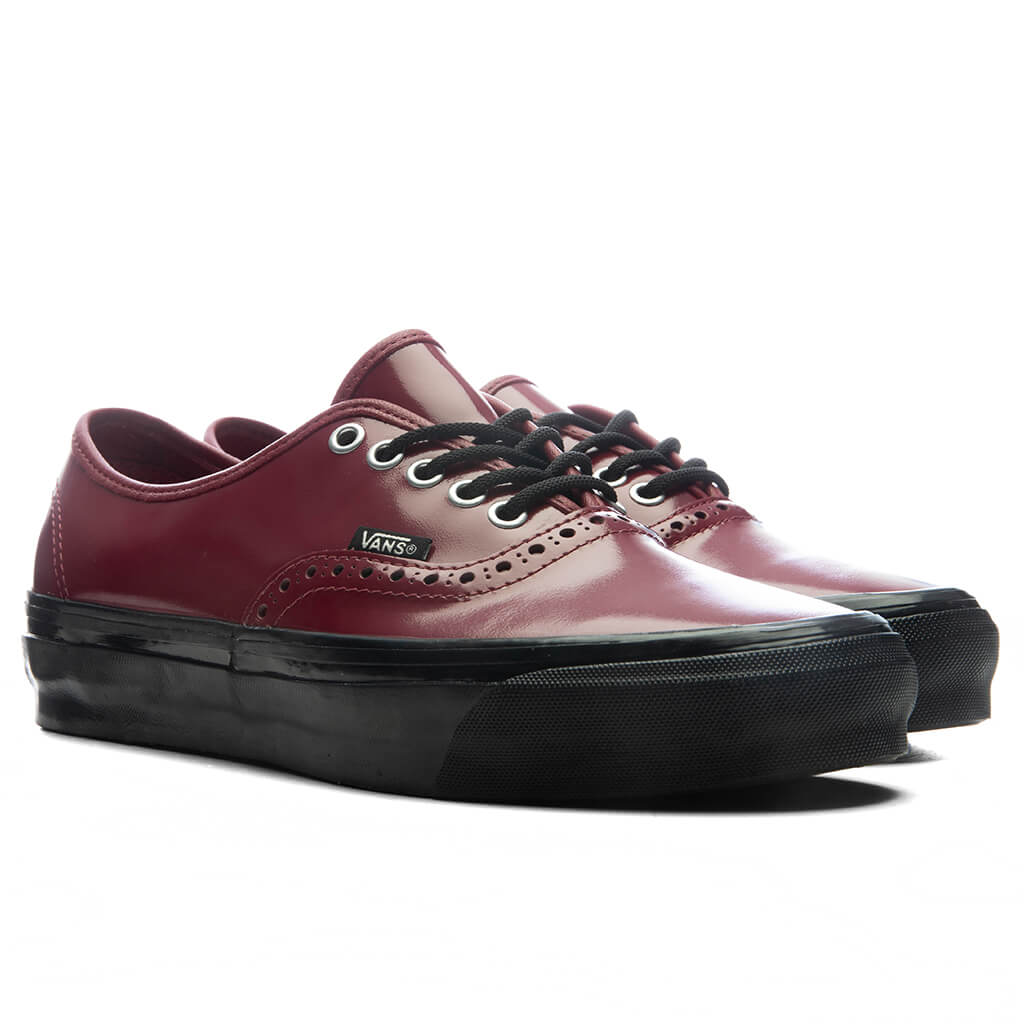 OTW Premium Authentic 44 Siped Vibram Gloss Leather Burgundy Red Black