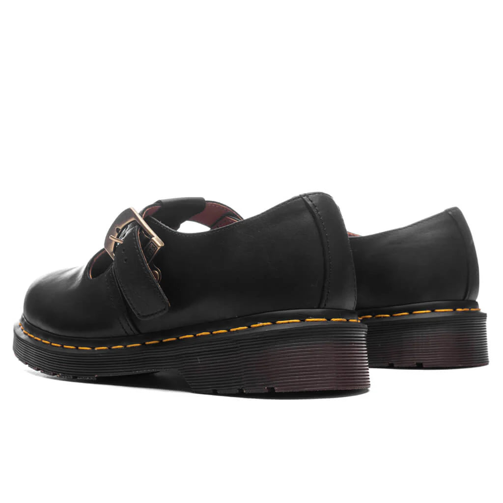 T Bar Shoe Black Regency Calf