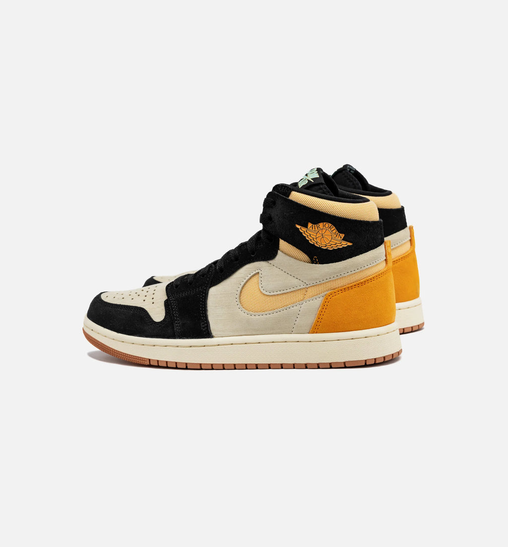 Air Jordan 1 Zoom CMFT 2 Muslin Vivid Orange Mens Lifestyle Shoe Muslin Black Vivid Orange Celestial Gold