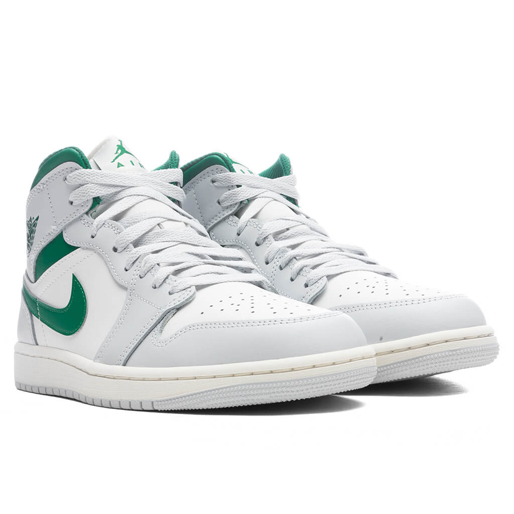 Air Jordan 1 Mid Summit White Pine Green Pure Platinum