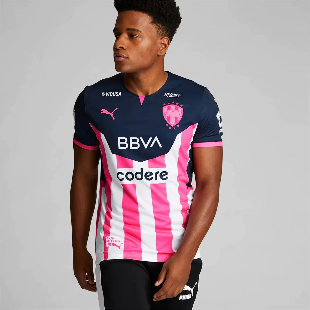 PUMA Monterrey Jersey 21 Breast Cancer Awareness Navy Pink