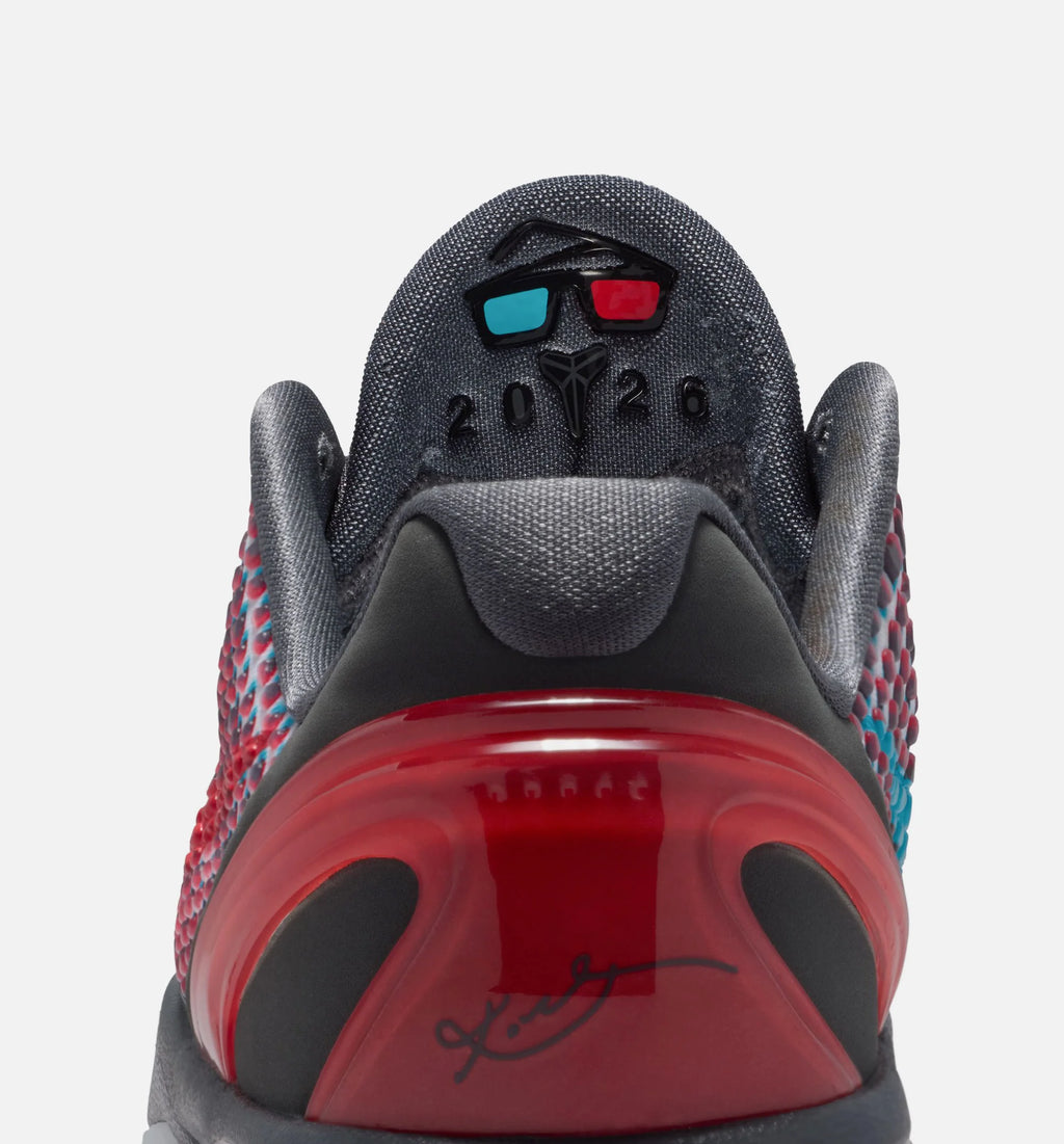 Kobe 6 3D All Star Grade School Basketball Shoe Dark Grey Chlorine Blue Daring Red