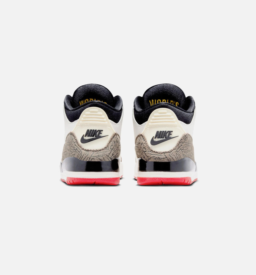 Air Jordan 3 Retro Sail and University Red Preschool Lifestyle Shoe Sail Black University Red Pale Ivory Free Shipping